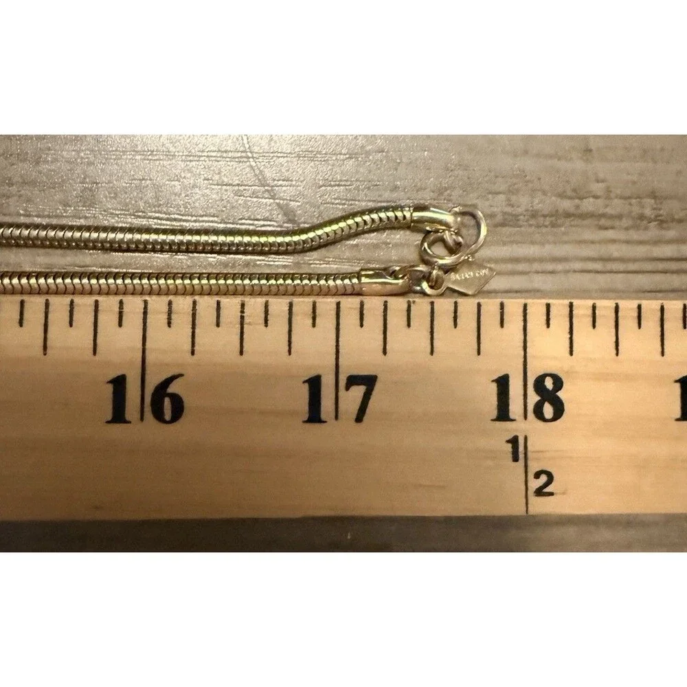 Vintage Sarah Coventry Snake Chain Necklace Sleek Gold Tone 36”